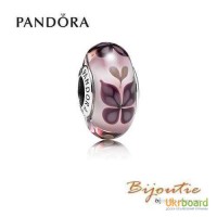 Оригинал PANDORA шарм мурано розовая бабочка 791621
