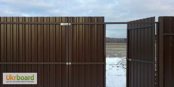 Фото 5. Забор коричневый из профнастила продам