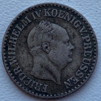 Германия 1 грош 1857 год СЕРЕБРО! СОСТОЯНИЕ!!!!! к124