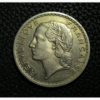 Франция 5 франков 1935 год НИКЕЛЬ!!! ОТЛИЧНАЯ