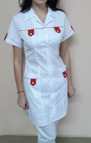 Женский медицинский халат Танго, короткий рукав