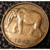 Бельгийское Конго 1 франк 1946 год СОСТОЯНИЕ