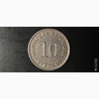 10 пфеннигов. 1911г. А. Германия. Медно-никелевый сплав