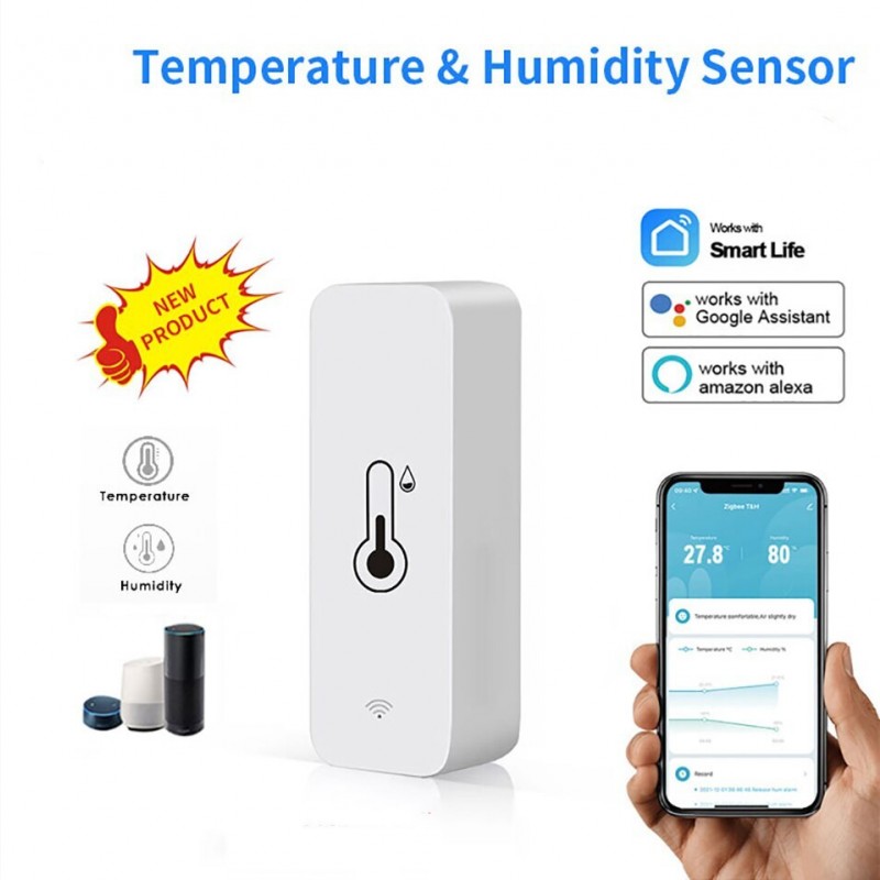 Датчик температуры и влажности Tuya Smart, Wi-Fi