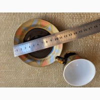 Чашка кофейная с блюдцем, фарфор, Yamasen 24ct gold plated