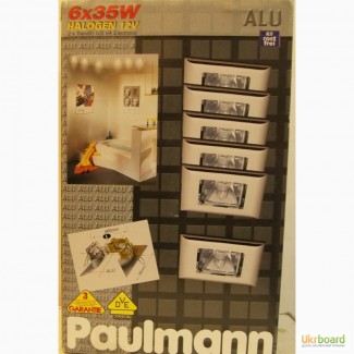 Продам набор встроенных светильников Paulmann, Quadro, на 6 точек, квадратные, хром