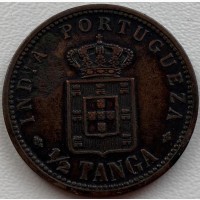 Португальская Индия 1/2 танга 1901 год СОСТОЯНИЕ!!!!!!!! В770