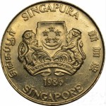Сингапур 20 центов 1989
