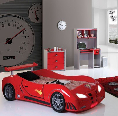 Кровать машина Extra turbo power F1 (красный, свет+звуки)