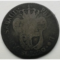 Королевство Сардиния, Виктор Амадей III, 20 сольдо 1796 г. Серебро!!! ОЧЕНЬ РЕДКАЯ