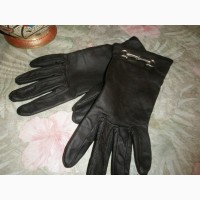 Перчатки женские из натуральной кожи, цвет матово-чёрный