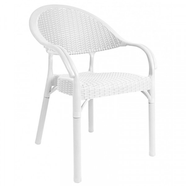 Фото 6. Пластиковий стілець Софія імітація ротангу білий коричневий чорний колір