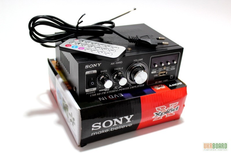 Фото 2. Усилитель sony AK-699D (TS-820) FM, SD card, USB отличный звук 250W