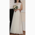 Свадебное платье, размер S, ОГ 83 см, ОТ 68 см. Рост 156+14 см