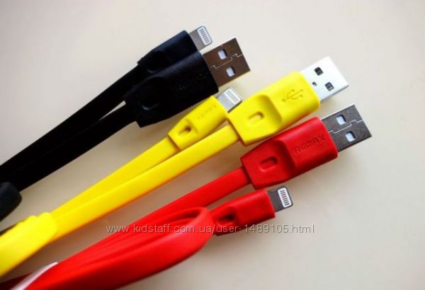 Фото 3. USB Кабель Lightning REMAX для iPhone 5/5s/5c/SE/6/6S/7/8/X (1м / 2м)