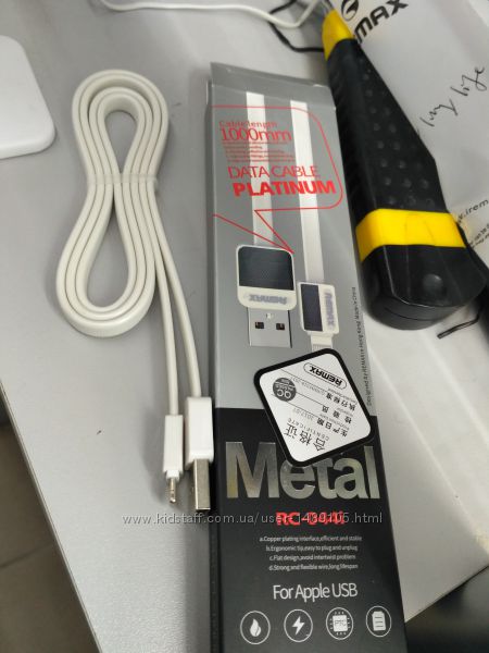 Фото 6. USB Кабель Lightning REMAX для iPhone 5/5s/5c/SE/6/6S/7/8/X (1м / 2м)