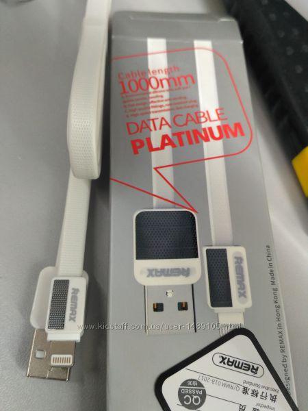 Фото 9. USB Кабель Lightning REMAX для iPhone 5/5s/5c/SE/6/6S/7/8/X (1м / 2м)