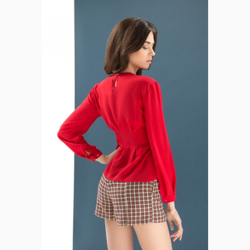 Фото 3. Женская шифоновая красная блузка от DZAN