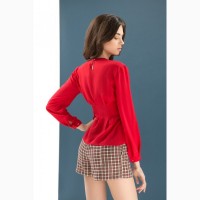 Женская шифоновая красная блузка от DZAN