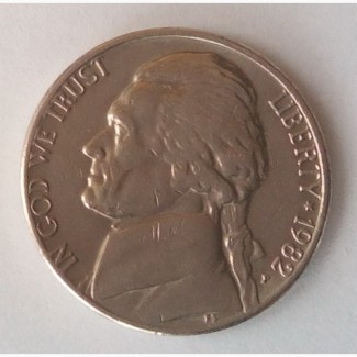 Монета Соединённые Штаты Америки 5 центов 1982