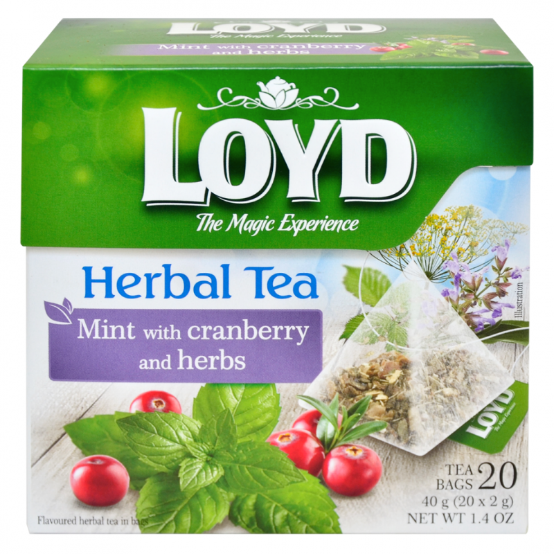 Фото 4. Чай ягодно-травяной Loyd с Мятой, Клюквой и Травами