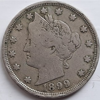 США 5 центов 1899 год г95