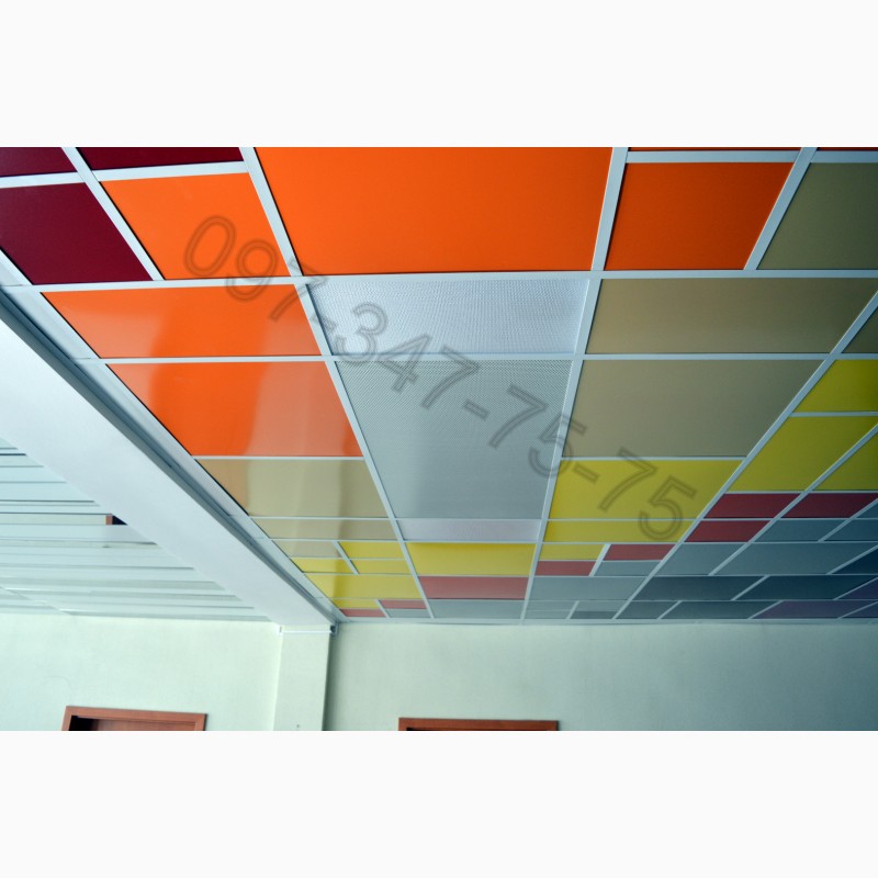Металлический подвесной потолок армстронг, кассетный потолок, плиты для потолка 600х600