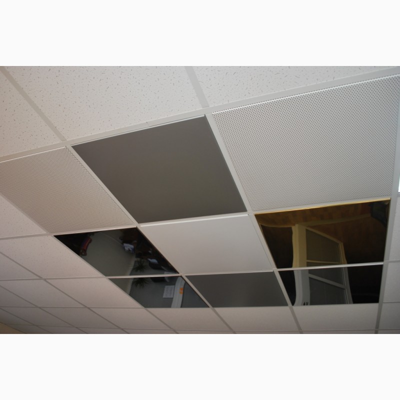 Фото 2. Металлический подвесной потолок армстронг, кассетный потолок, плиты для потолка 600х600