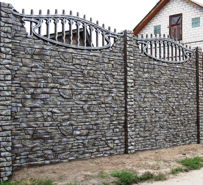 Фото 7. Забор бетонный, декоративный, наборной