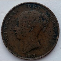 Англия 1 пенни 1857 год год 261