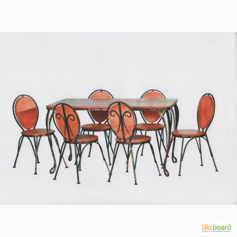 Фото 3. Предлагаем очень красивый и качественный набор ковки стулья, столы, вешалка