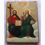 Старинная икона Святая Новозаветная Троица