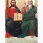 Старинная икона Святая Новозаветная Троица