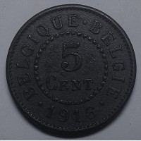 Бельгия 5 центов 1916 год