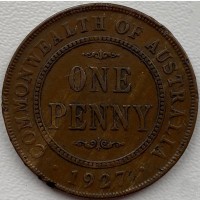 Австралия 1 пенни 1927 год с389