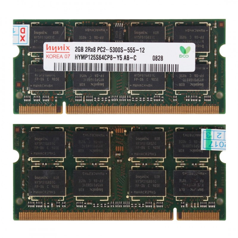 Память для ноутбуков DDR2 2Gb (2x = 4Gb) - Kingston, Hynix, Samsung - НЕДОРОГО