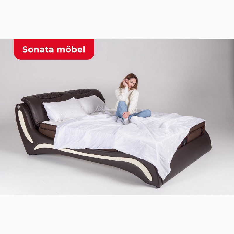 Фото 10. Кровать с мягким изголовьем Sonata Mobel. Кровати из Германии 180х200 и 160х200