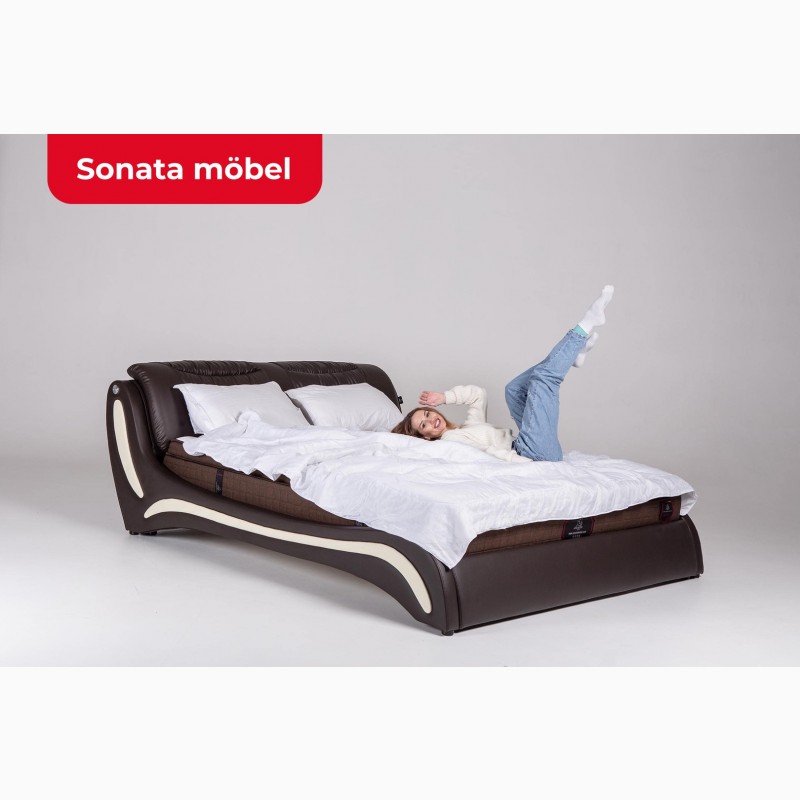 Фото 13. Кровать с мягким изголовьем Sonata Mobel. Кровати из Германии 180х200 и 160х200