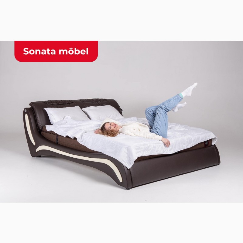 Фото 15. Кровать с мягким изголовьем Sonata Mobel. Кровати из Германии 180х200 и 160х200