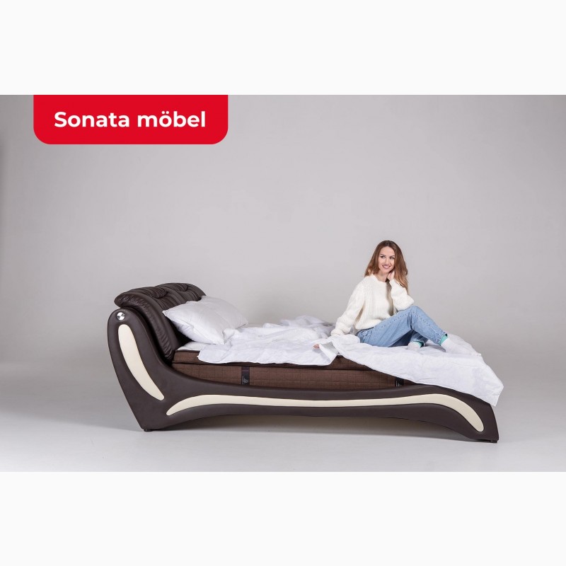 Фото 17. Кровать с мягким изголовьем Sonata Mobel. Кровати из Германии 180х200 и 160х200