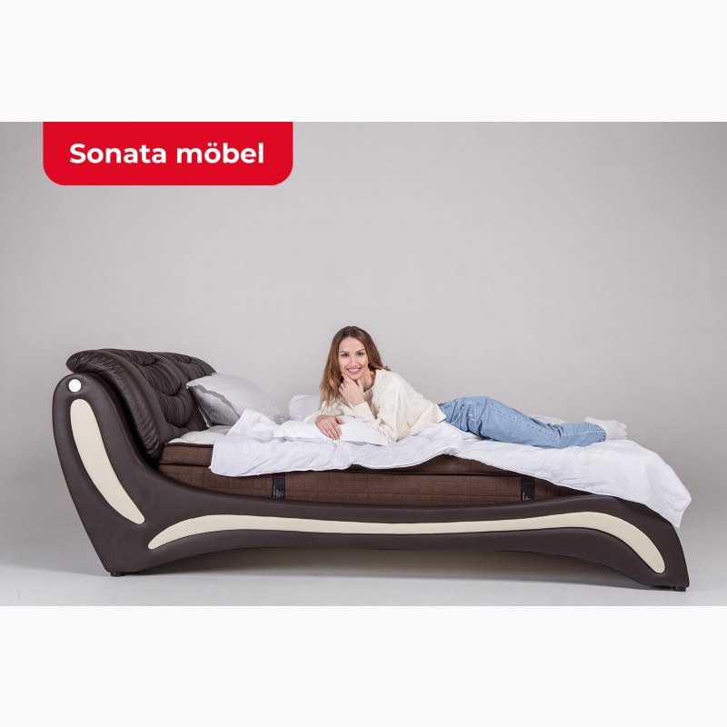 Фото 18. Кровать с мягким изголовьем Sonata Mobel. Кровати из Германии 180х200 и 160х200