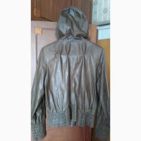 Женская кожаная куртка с капюшоном KORANCO размер 36