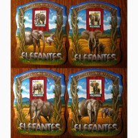 Марки фауна Слони, 10 чистих блоків