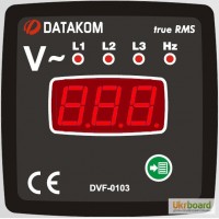 DATAKOM DVF-0103 цифровой трехфазный вольтметр-частотомер