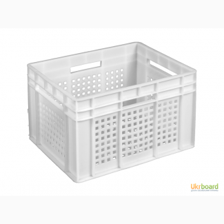 Пищевой пластиковый ящик 433х347х283 (кубик)