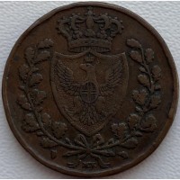Королевство Сардиния 5 чентезимо 1826 СОСТОЯНИЕ