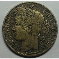 Франция 1 франк 1888 А год, серебро! ОТЛИЧНАЯ!!!! к177