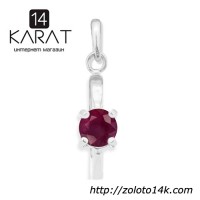 НОВЫЕ серебряные серьги с натуральным рубином 3, 00 карат (Код: с1027) Есть кольцо и кулон