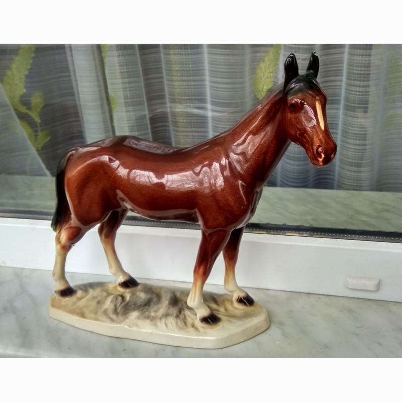 Фото 3. Фарфоровая статуэтка katzhtte 0554/24 коричневый конь