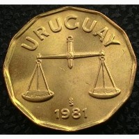 Уругвай 50 сентимо 1981 год UNC!!!! ОТЛИЧНАЯ
